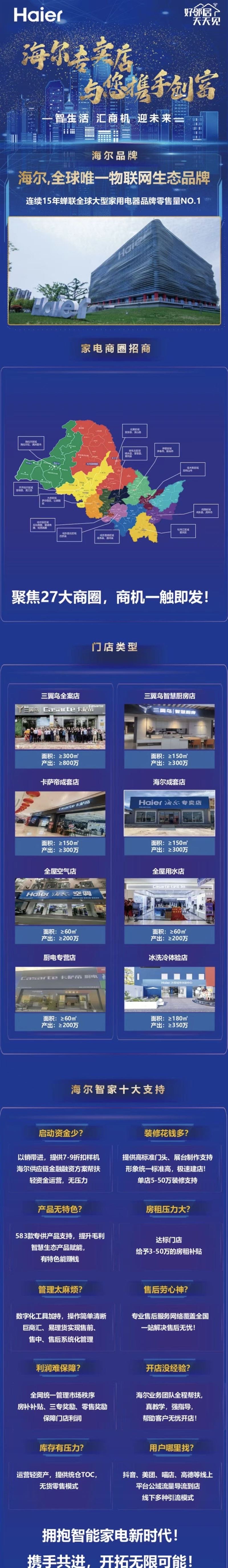 七臺河地區(qū)招海爾專賣店經(jīng)銷商啦